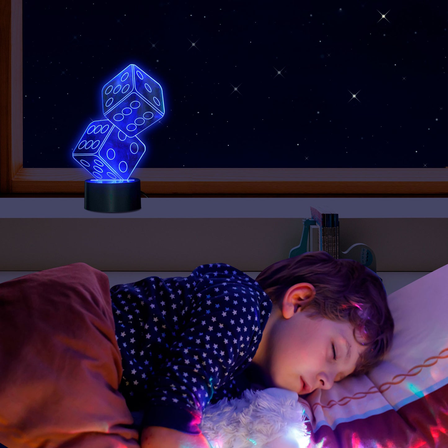 3D Dice Lighting Laser Cut Precision LED Lights