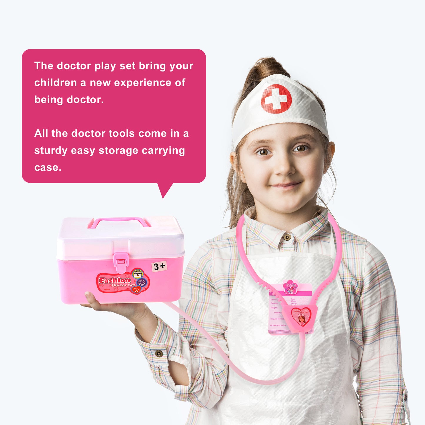 Doctor Nurse Medical Kit Playset (Pink)