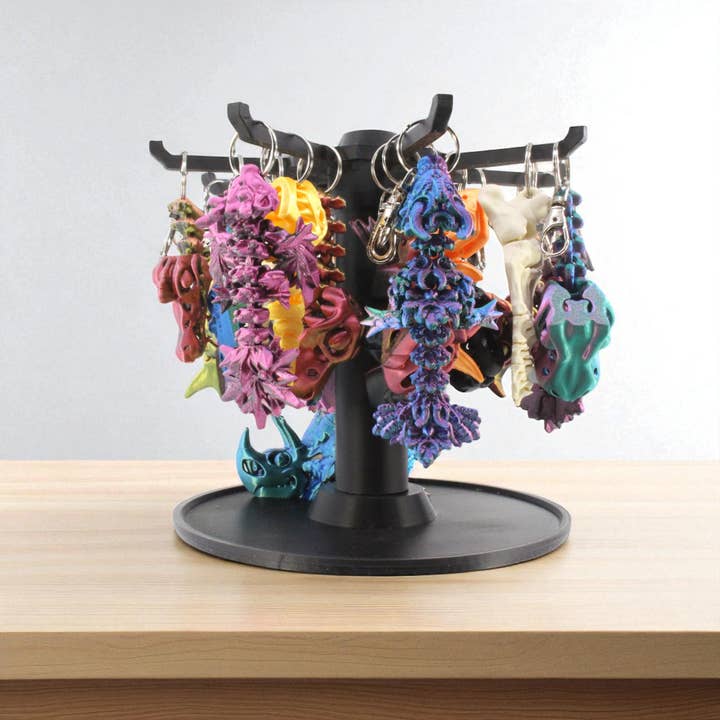 PowerTRC 3D Printed Mixed Keychains with Stand, Mixed Styles/Color(24 PCS/Random Style)