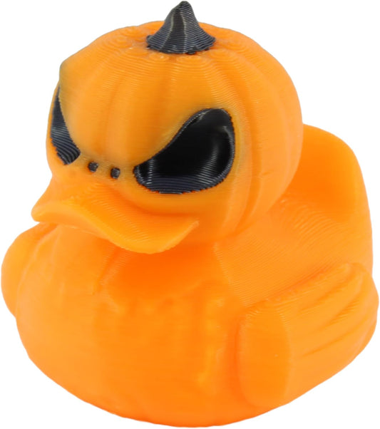PowerTRC Jack O’ Lantern Duck Figurine – Duck for Ducking, Fun Car Dashboard Accessory, Unique Duck Figure Gifts – 3D Printed in USA