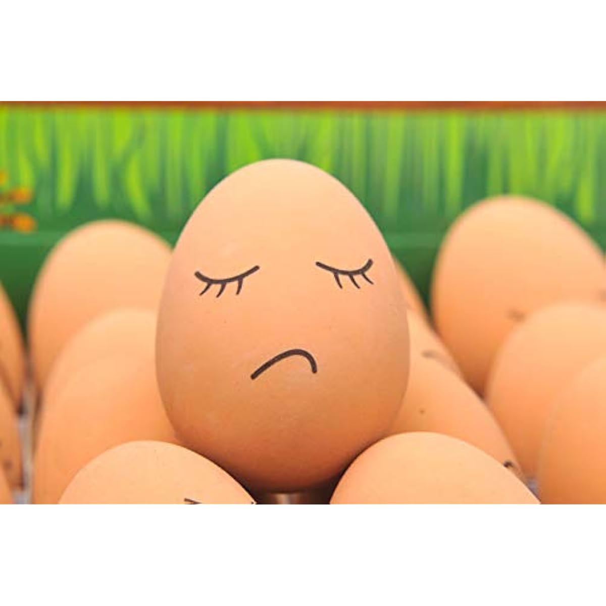 24 Pieces Realistic Bouncing Easter Eggs with Emoticon Faces | Bouncy Rubber Toy Food Pretend Eggs Playset | Fake Eggs Funny Prank Toys Party Favors Goodie Bag Fillers Or School Rewards