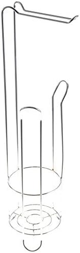 Toilet Paper Holder Stand and Tissue Paper Roll Dispenser for 4 Mega Rolls, Bathroom Free Standing Tissue Roll Storage Holder Rack, Metal Wire Chrome 5.1" Opening