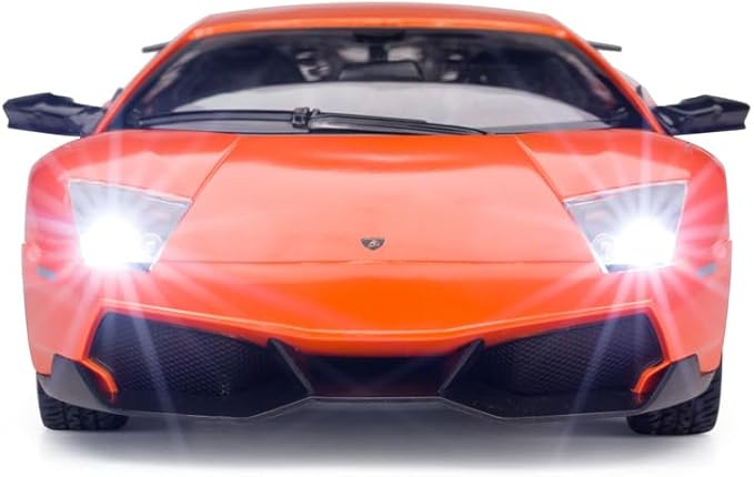 PowerTRC 1:14 Scale Remote Control LamboMurcielago Sport Car | RC Electric Sport Hobby Racing Car Model for Boys, Girls & Adults (Orange)