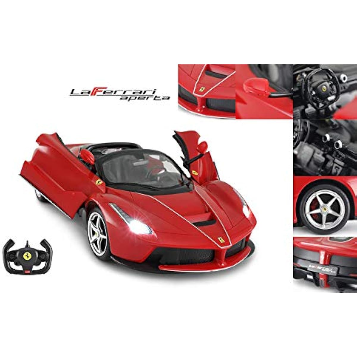PowerTRC 1:14 Remote Control La Ferrari Aperta Drift Car | RC Electric Hobby Racing Car with Drift Function for Boys, Girls & Adult (Red)
