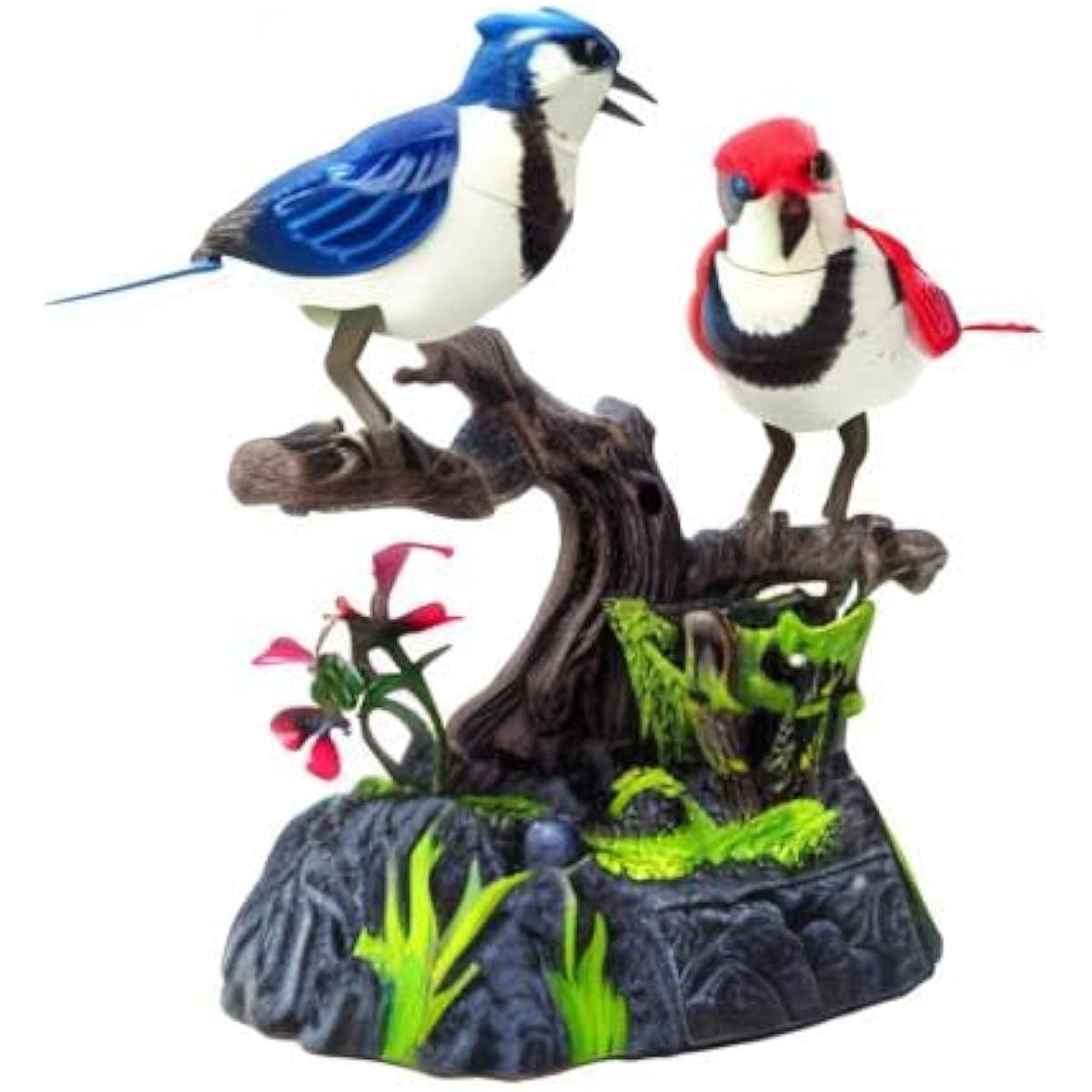 Baltimore Blue Jay Set | Realistic Birds | Toy Bird Pets | Sound Activated | for Enchanting Indoor Ambiance