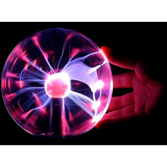 PowerTRC Plasma Ball, 8 inch Plasma Night Lamp, Batter Powered Respond to Touch & Sound Plasma Globe, Party/Science Props, Home Bedroom Decoration Christmas Novelty Gift for Kids (2 Sets)