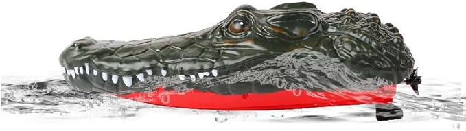 Remote Control Alligator Head Boat, 2 in 1 RC Speed Boat for Pools and Lakes, Switch Between Gator Head and Speed Boat, Rechargeable Battery Floating Crocodile Prank Gift for Boys & Girls