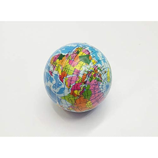 48 Pack Mini Squeeze Soft Foam Balls Planet Earth Theme | Stress Relief Bulk Party, Birthday, Classroom Favors, Rewards Toy Set for Kids (2.5”)