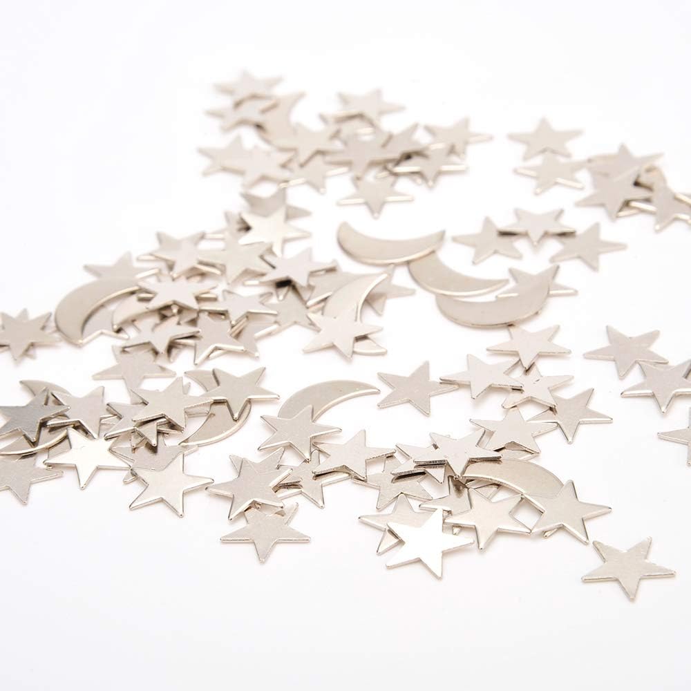 Magnetic Desktop Sculpture (Moons and Stars) | Mini Magnetic Art Decoration for Desktop | Fun Stress Relief Office Gift
