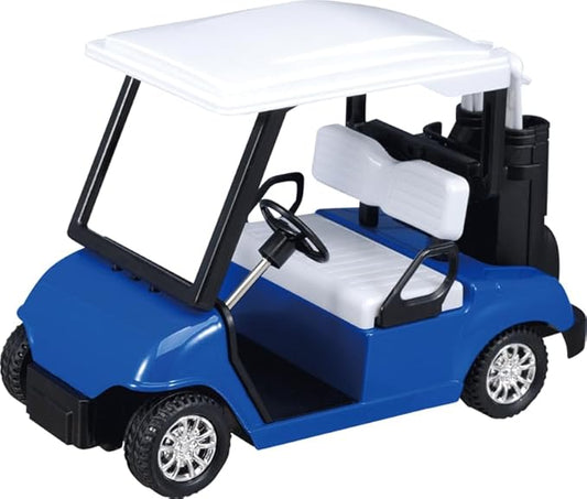 6 Pcs Diecast Toy Golf Carts with Clubs, Mini Metal Alloy Die Cast Pullback Display Model Desk Decor Golf Cart Cake Decorations Topper (4.75 inches)