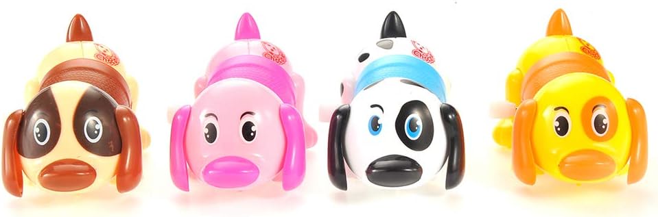 Wind-Up Colorful Dog Toys | Set of 12 Miniature Wind-Up Dogs | Fun Novelty Toys for Kids | Party Favors & Gift Ideas