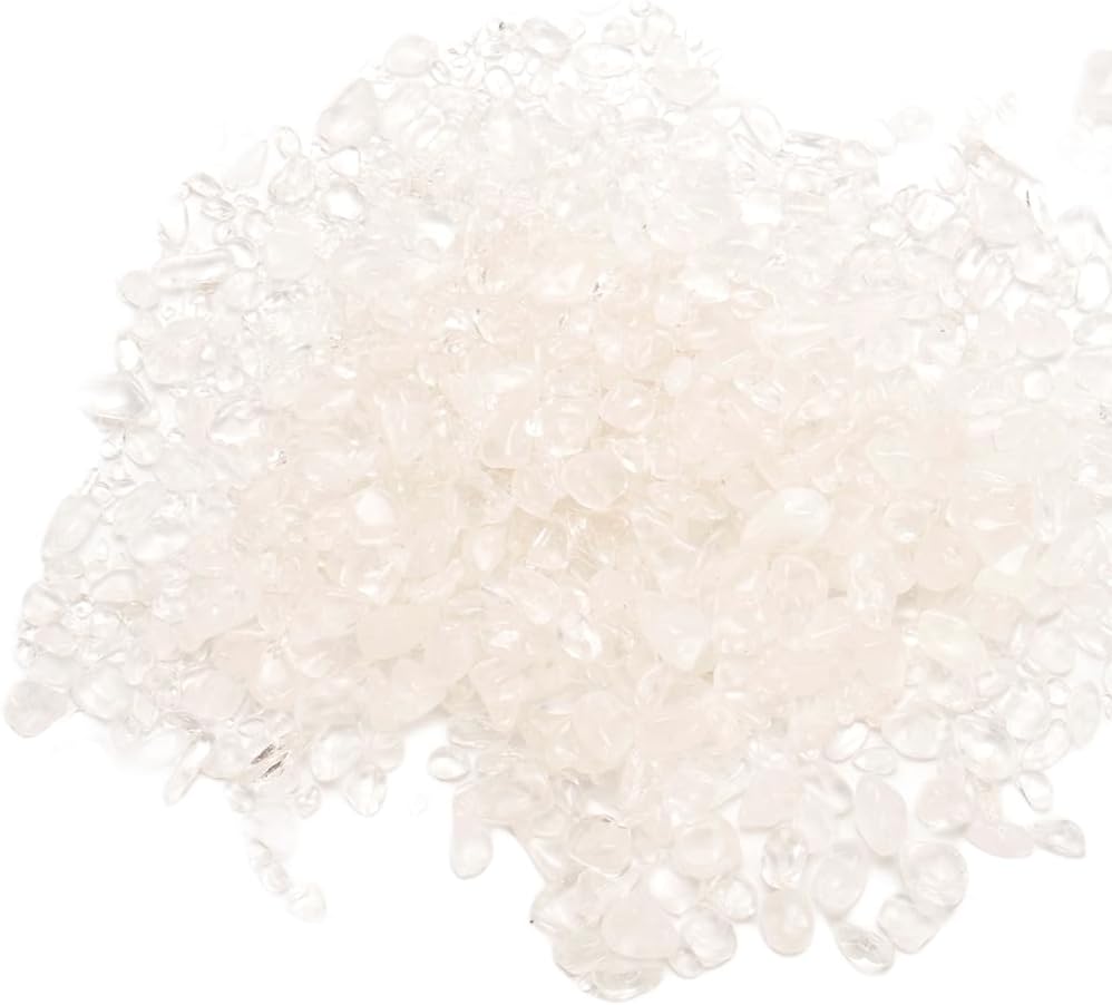 Crystals Gem Stones Decorative Rocks for Vase, Tumbled Turquoise Crystal Chips Bulk Healing Stones Fish Tank Gravel Filler Vase Filler Plants Decor 1 lb