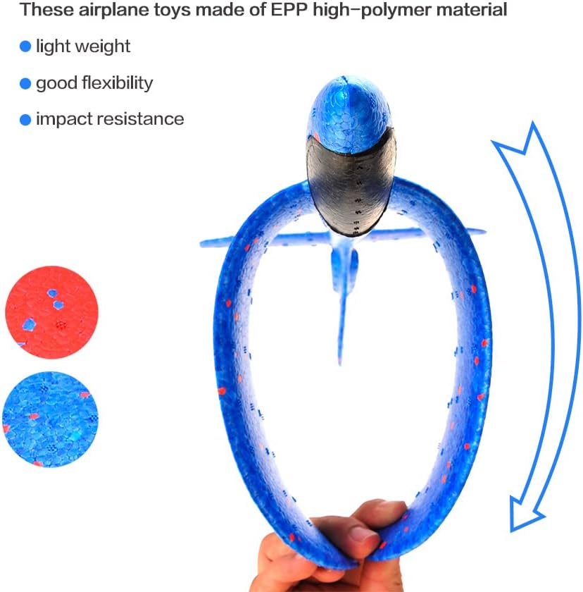 17.5" Toy Throwing Foam Airplane | 2 Pack of Foam Gliding Airplane | Outdoor Sports Toys and Party Favors