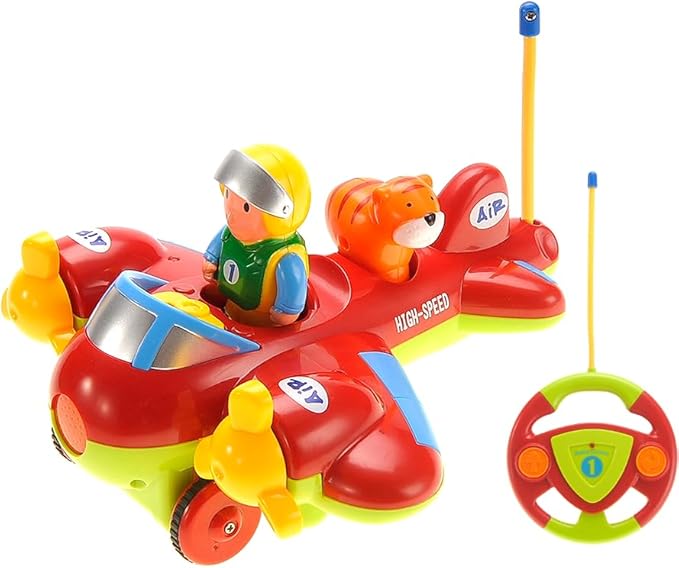 Airplane Toy for Toddlers 1-3, Remote Control Plane Toys, RC Music Baby Plane Toys w/Light Sound, Toddler 2 Year Old Toys Birthday Gift for Boys Girls Kids