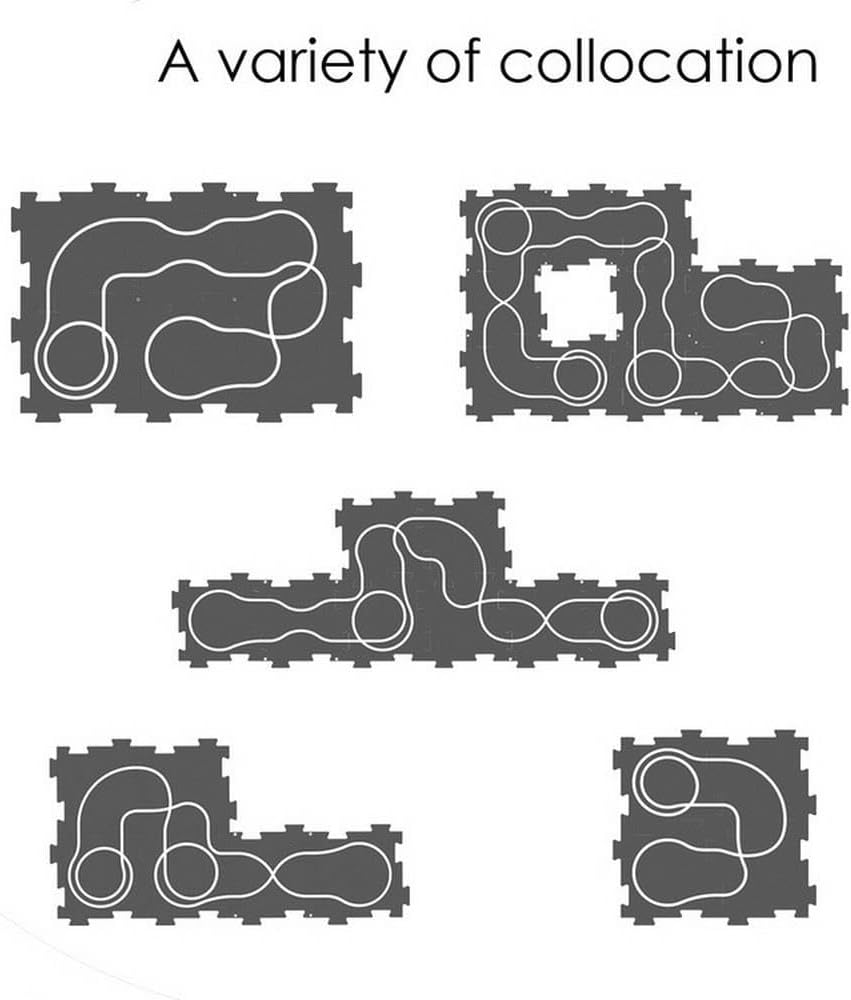 Puzzle Track Car Playset, 25 Pcs Puzzle Racer Kids Car Track Set, Toys for Boys 3-5, Floor Puzzle Adventure Track Set, Car Set for Boys 3-5 Toddler Toy Gift (Jungle Theme)