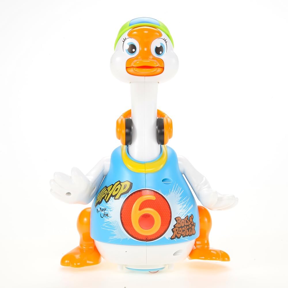 PowerTRC Baby Toy Dance Musical Duck Toy - Walking Goose Singing Dancing Toys for Toddlers 1-3 Hip-Hop Cool Birthday Toy