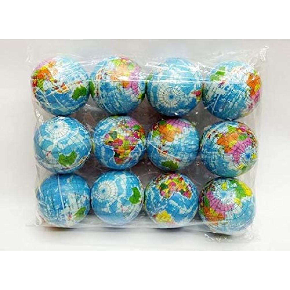 24 Pack Mini Soft Foam Earth Squeeze Balls Planet Theme | Stress Relief Bulk Party, Birthday, Classroom Favors, Rewards Toy Set for Kids (2.5”)