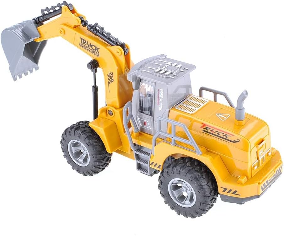 PowerTRC Remote Control Functional Construction Vehicle Truck with Light | 1/30 Scale RC Battery Powered Engineering Truck Car for Kids | Perfect for Beach Trips