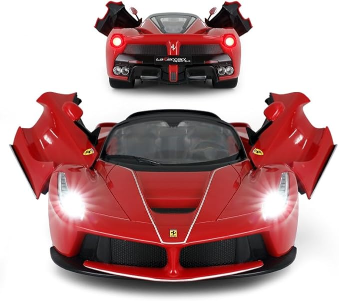 PowerTRC Official Licensed Ferrari RC Car, Remote Control Ferrari La Aperta 1:14 Scale Official Licensed Model Sports Car w/Drift Function Gift Ideas Birthday for Adults & Boys Ages 6+ Years Red