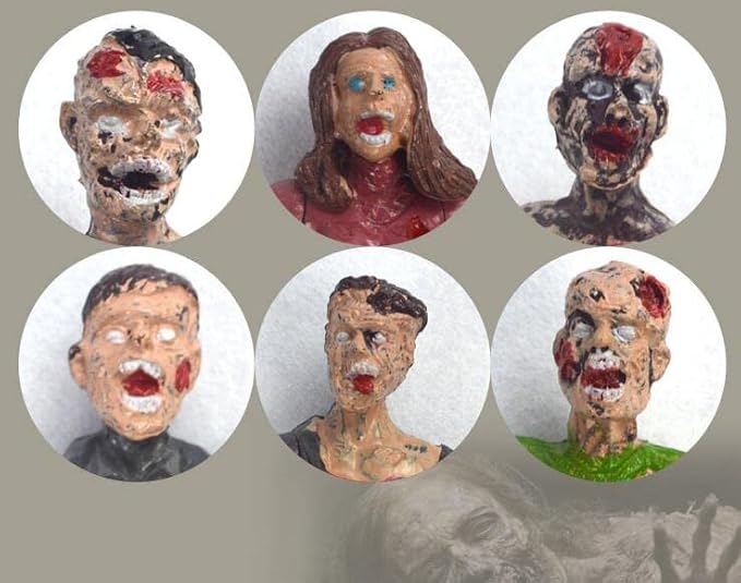 Toy Zombie Action Figures with Movable and Detachable Joints | Mini Zombie Figurines | Great for Presents, Decoration, and Party Favors | Pack of 6, 4 Inches Tall Zombies