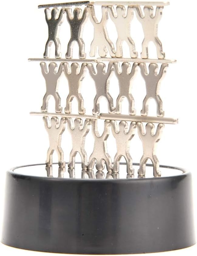 Magnetic Desktop Sculpture (Acrobats) | Mini Magnetic Art Decoration for Desktop | Fun Stress Relief Office Gift