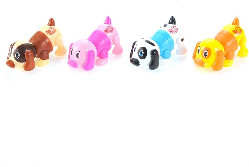 Wind-Up Colorful Dog Toys | Set of 12 Miniature Wind-Up Dogs | Fun Novelty Toys for Kids | Party Favors & Gift Ideas