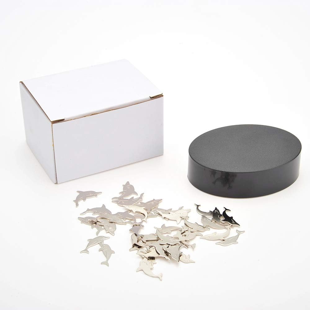Magnetic Desktop Sculpture (Dolphins) | Mini Magnetic Art Decoration for Desktop | Fun Stress Relief Office Gift