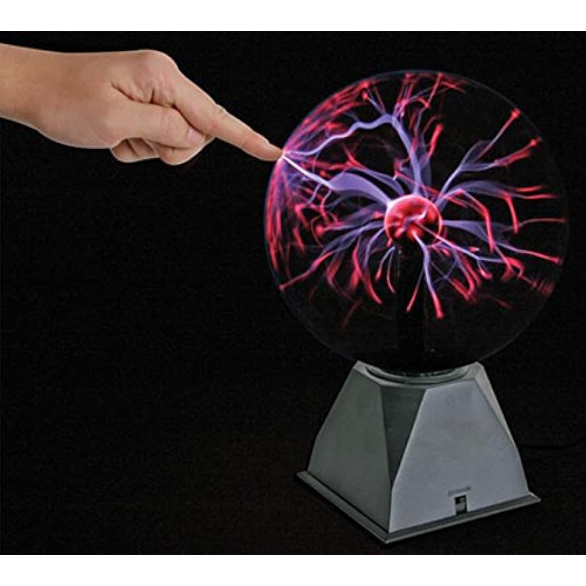 PowerTRC Plasma Ball, 8 inch Plasma Night Lamp, Batter Powered Respond to Touch & Sound Plasma Globe, Party/Science Props, Home Bedroom Decoration Christmas Novelty Gift for Kids (2 Sets)