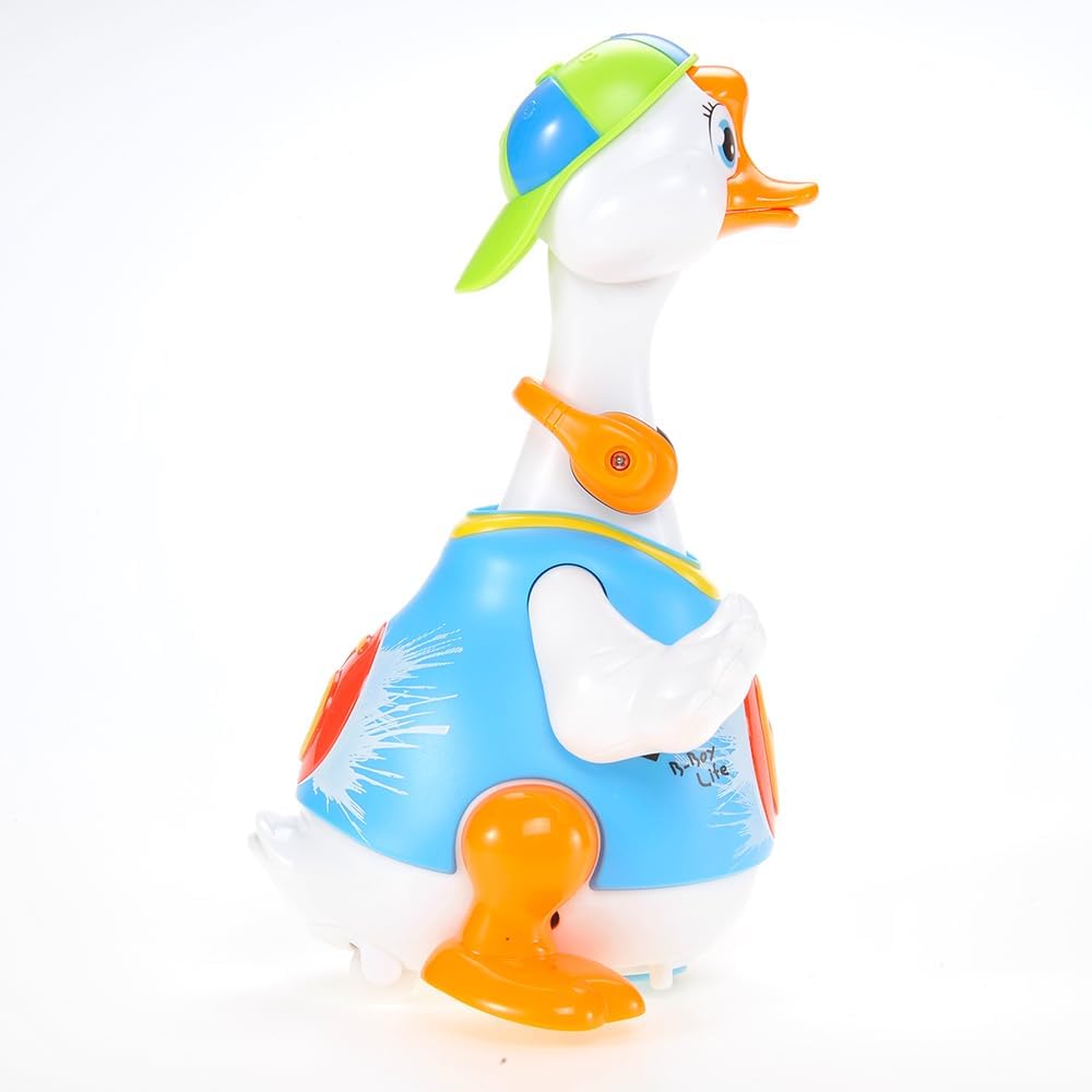PowerTRC Baby Toy Dance Musical Duck Toy - Walking Goose Singing Dancing Toys for Toddlers 1-3 Hip-Hop Cool Birthday Toy
