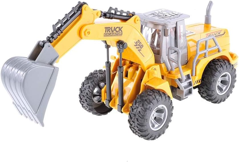 PowerTRC Remote Control Functional Construction Vehicle Truck with Light | 1/30 Scale RC Battery Powered Engineering Truck Car for Kids | Perfect for Beach Trips