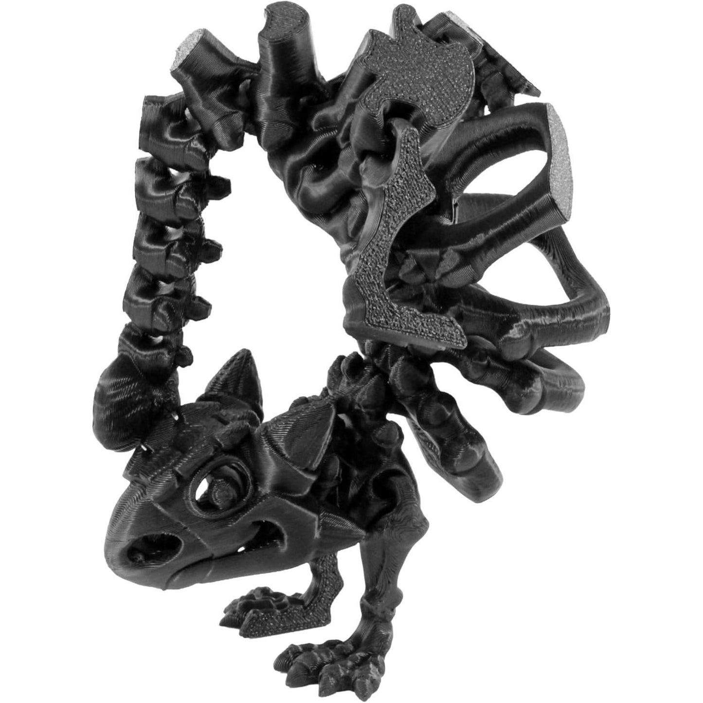 PowerTRC 3D Printed Skeleton Ankylosaurus – Prehistoric Collectible Articulating Dinosaur 3D Figurine Desk Decoration for Teens and Adults, Made in USA