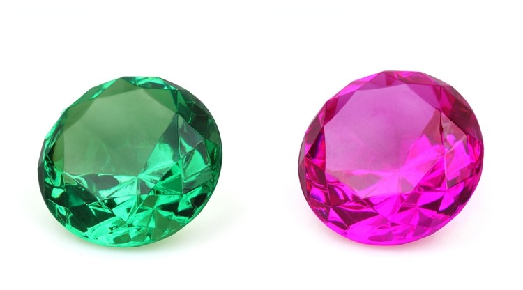 Clear Colorful Assorted Pirate Gems (24 Gems)