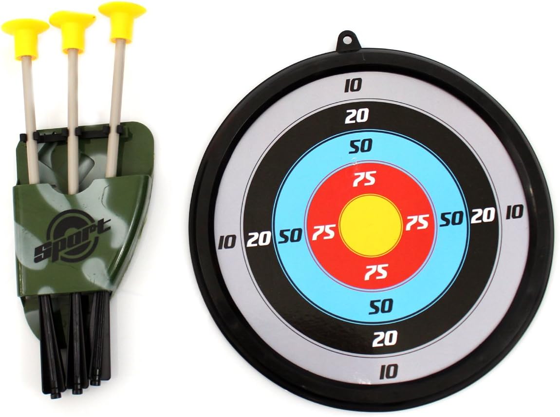 Deluxe Military Action Crossbow Toy | Kids Target Archery Crossbow with Scope and Arrow Toy