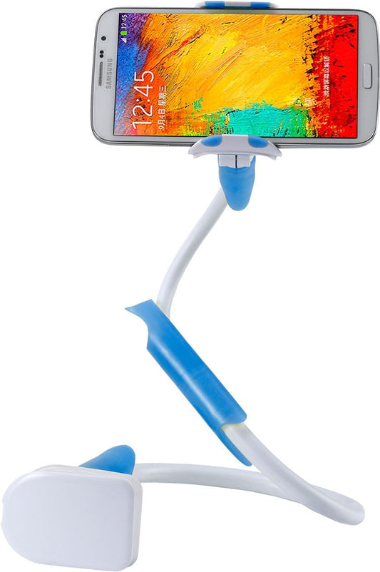 Phone Holder Gooseneck Bed Mount, Clamp Universal Lazy Mount Flexible Long Arm Bracket for 3.5~6.7", Compatible with Cell Phone 15 Pro XS Max XR X 8 7 Plus S24 S23 A34 Stand for Bedroom Desk