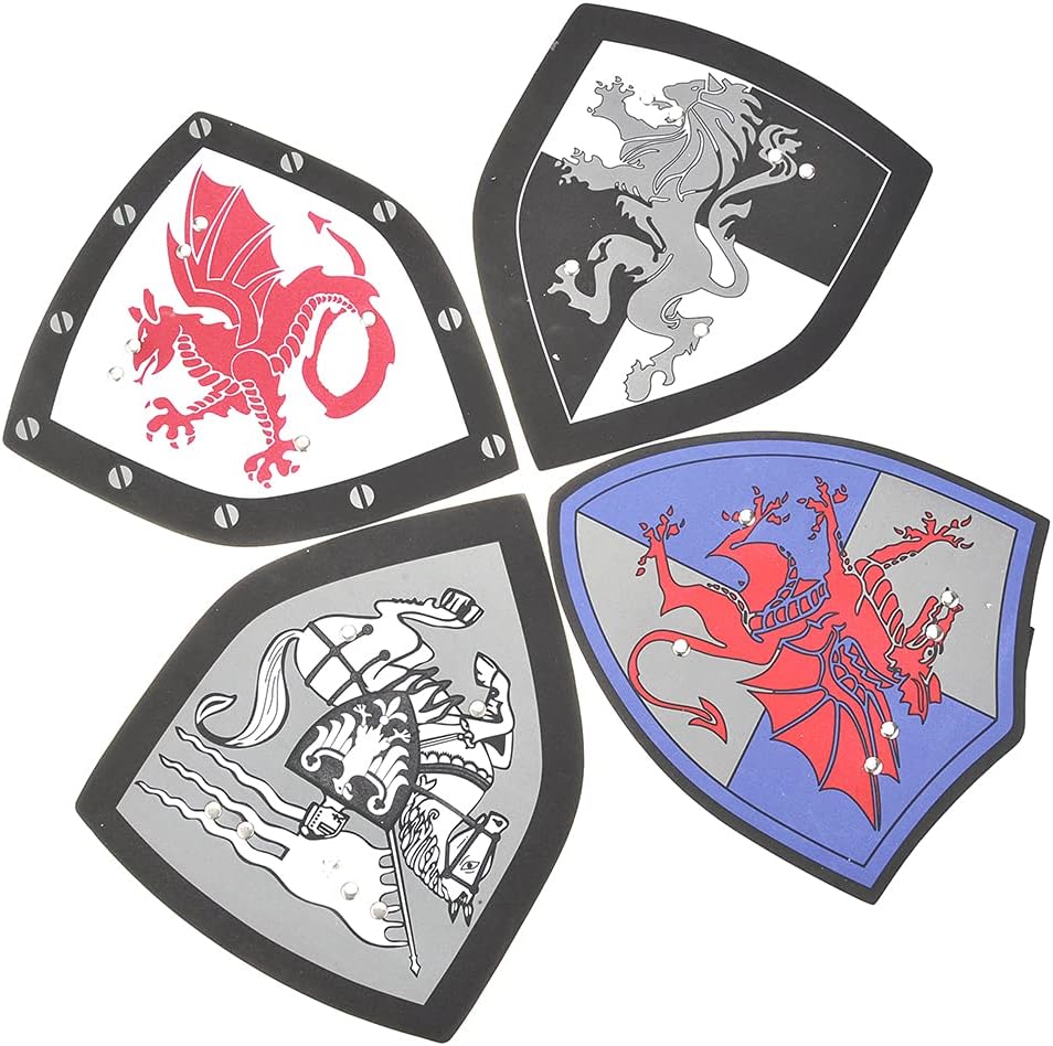 Foam Sword and Shield 12 Piece Playset | Ninja, Warrior, Viking Role Play Accessories for Kids | Great for Party Favors