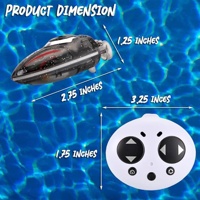 Mini Remote Control Boat RC Boat 360 Rotating 2.4 G Build in Rechargeable Battery Lake Swimming Pools Bathtubs Stunt Remote Control Boats