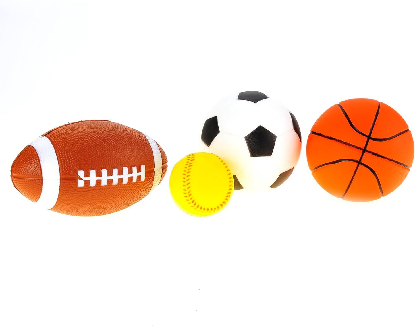 Foam Sports Toys for Toddlers 1-3 | Soft Soccer Ball, Football, Basketball & Baseball Set | Safe, Non-Toxic Balls for Kids | Active Play, Outdoor Fun, Sports Ball Set for Early Development