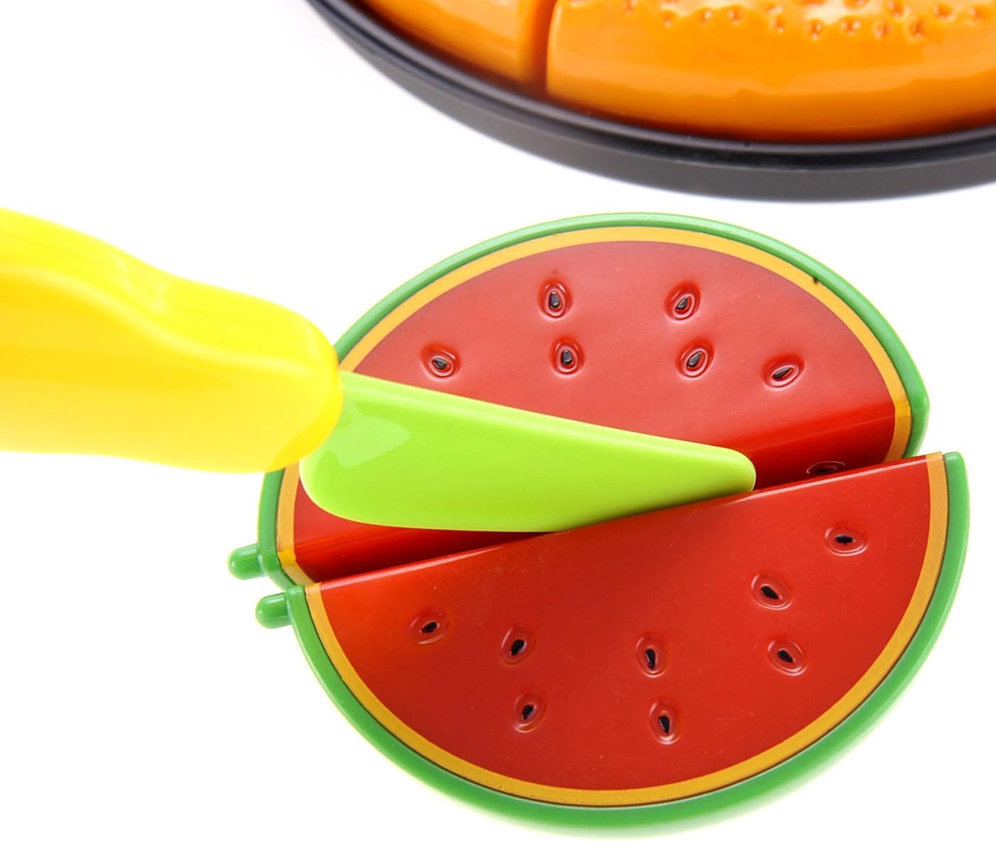 Cutting Play Food for Toddler Kids Toy Kitchen, Pizza Toy Set Pretend Cooking Fast Food Playset Educational Toy for Ages 3+ Years