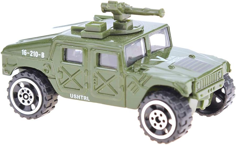 Diecast Military Vehicles, 6 Pack Alloy Metal Vehicles Models Car Toys Army Toys, Tank, Truck, Panzer, Anti Air Vehicle, and Helicopters Playset for Kids Toddlers Boys