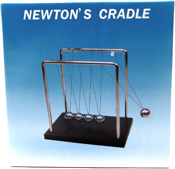 2 Pack Newtons Cradle Balance Balls 7 1/4" | Science Physics Gadget | Desk Toys & Accessories