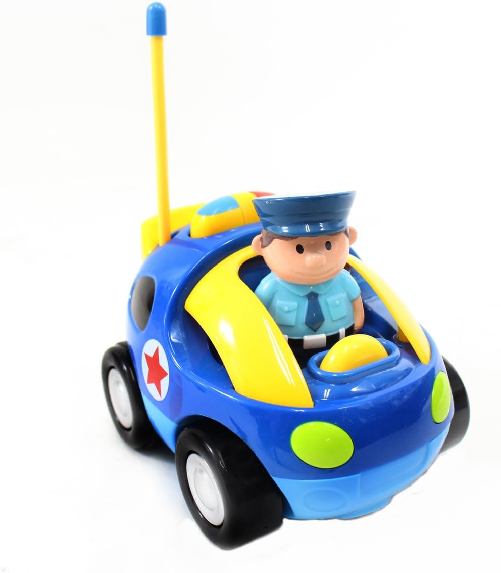 Cartoon Remote Control Cars and Planes Radio Remote Control with Music and Sound | Red, Blue and Yellow Toy for Baby Kids Removable Driver Pilot