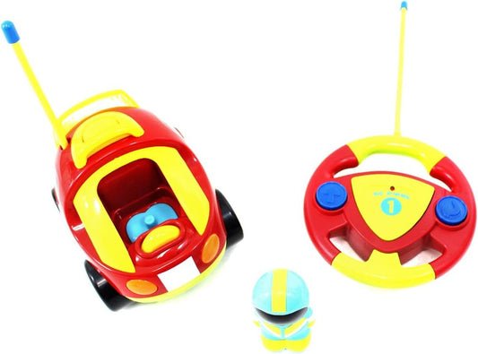 Remote Control Cartoon Car for Kids | Cute and Fun RC Race Car with Lights and Music and A Detachable Driver