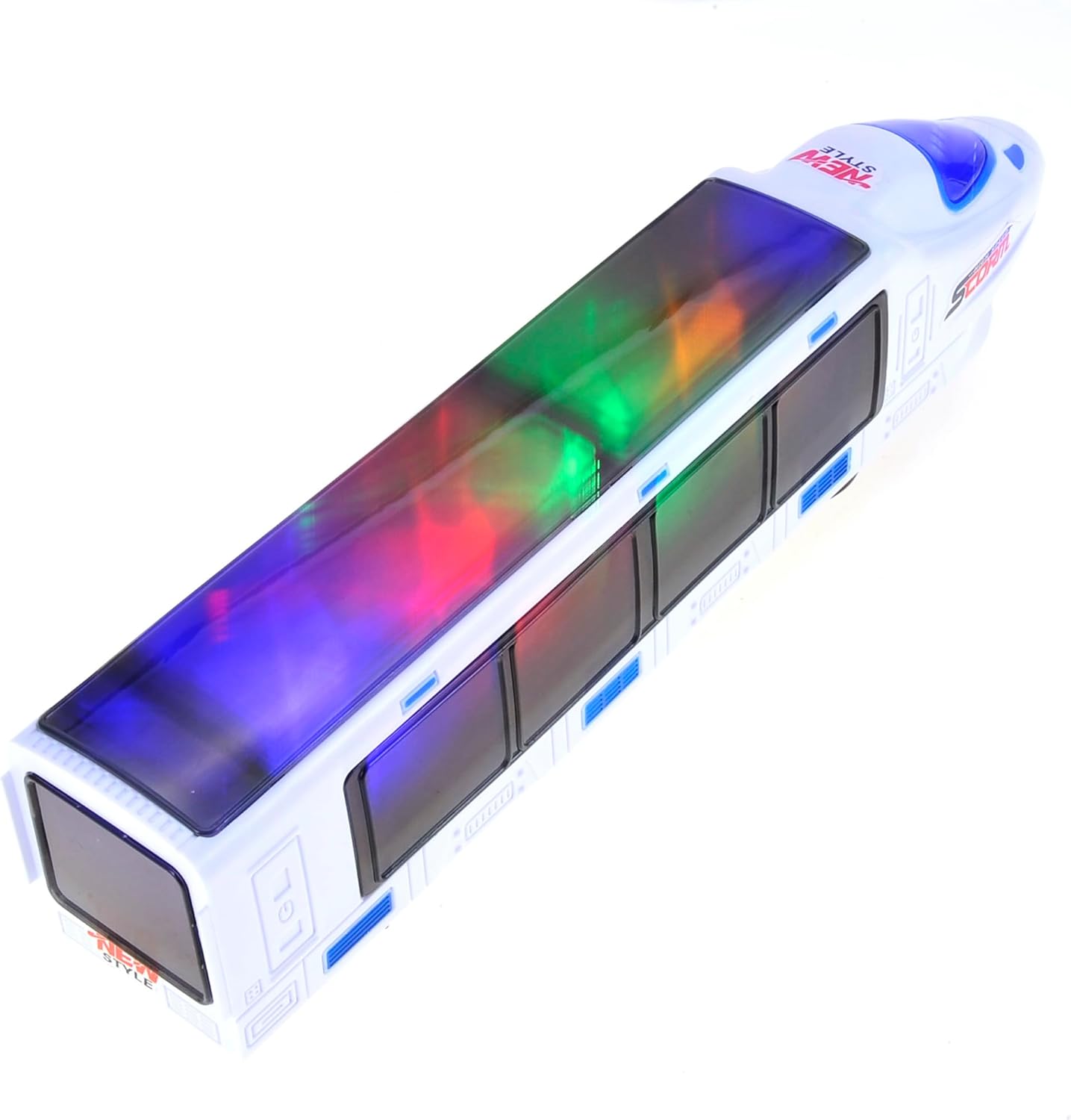 Electric 3D Lightning Bullet Train Toy, Automatic Driving Changes Directions on Contact with Lights, Sounds, Music, and Color Effects Toys for Boys, Girls Age 3 4 5 6 7