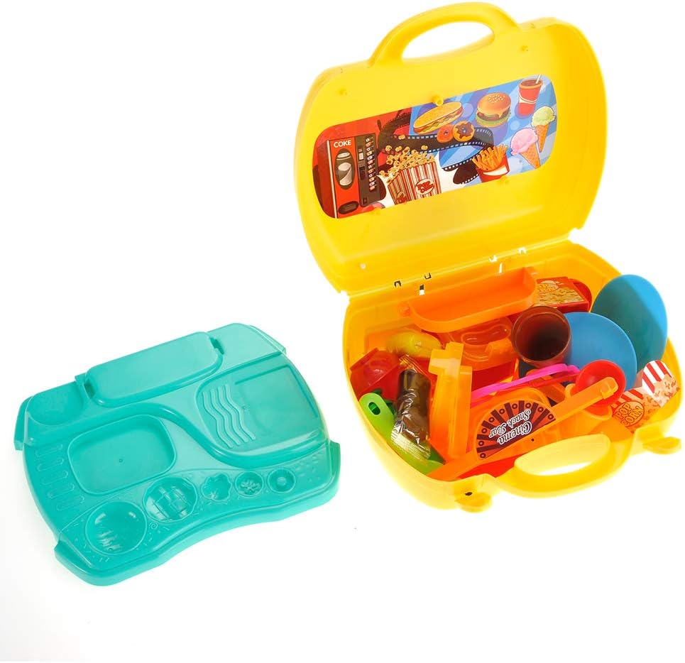 Travel Case Playset | Portable Pretend Play Kitchen Set for Kids | On-The-Go Imagination | Fast Food Play Set for Fun & Creative Role Play