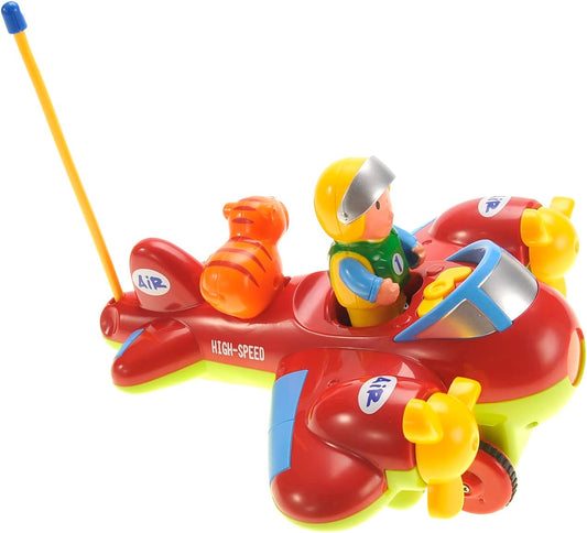 Airplane Toy for Toddlers 1-3, Remote Control Plane Toys, RC Music Baby Plane Toys w/Light Sound, Toddler 2 Year Old Toys Birthday Gift for Boys Girls Kids