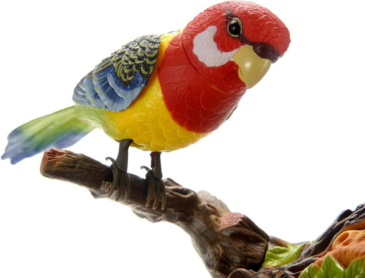 Wall Decor Dancing Bird with Noise Sensor, Sound Activated Chirping Bird, Realistic Nature Decoration