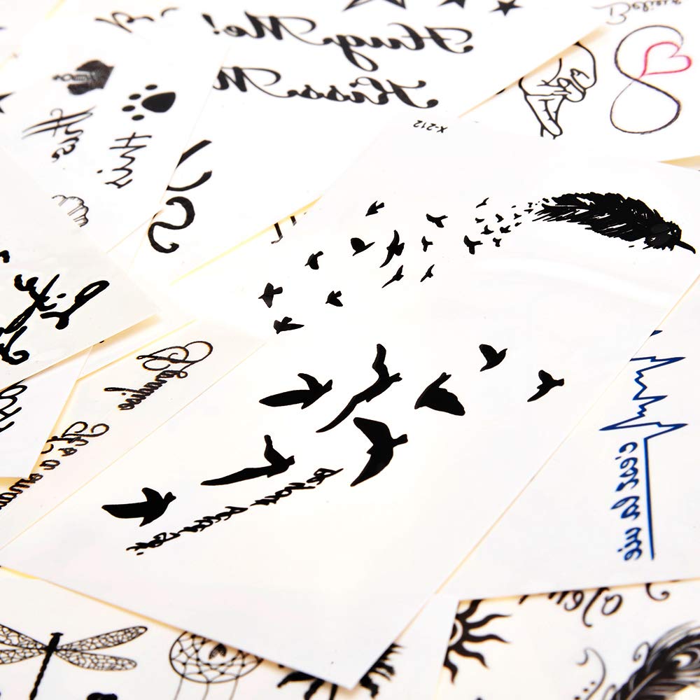 PowerTRC 30 Sheets Temporary Tattoo for Men and Women, Hundreds of Variety Tattoo Designs, Realistic Waterproof Fake Tattoos Stickers For Kids and Adults