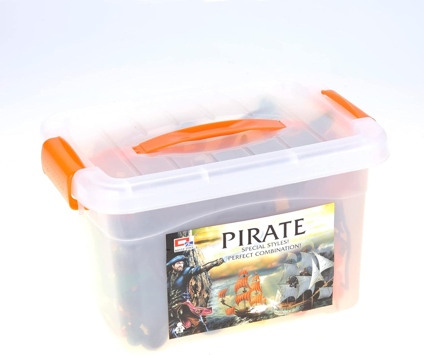 Pirate Action Figures with Pirates, Sea Monsters, Boats, Treasure Chests, Cannons and Figurines Playset for Kids