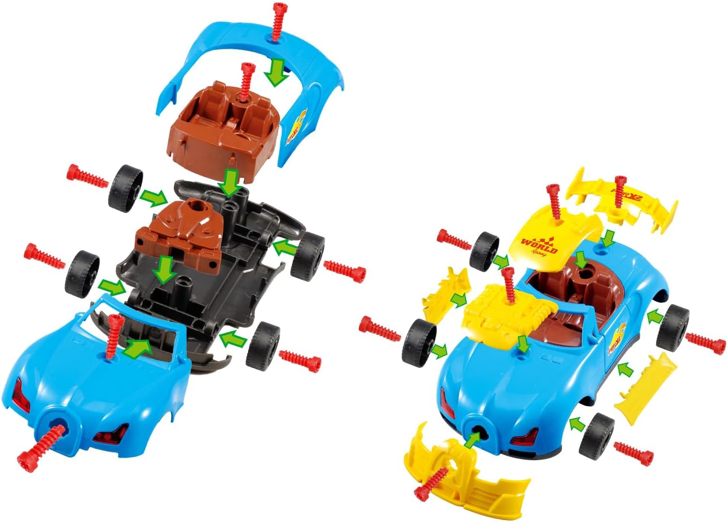 Take Apart Racing Car Toddler Toys Set, 30 Pcs Stem Learning Education Toy Build Your Own Car Construction Set with Drill, Light, Sound