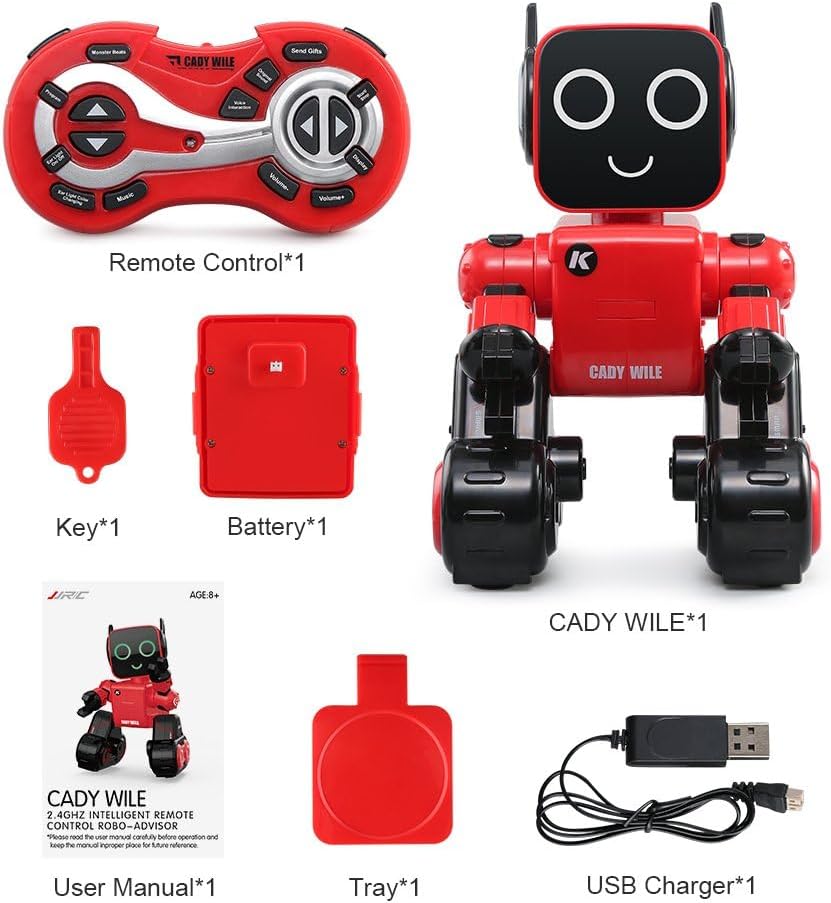PowerTRC Toy Robot for Kids, Smart RC Programmable Robot, Dancing Singing Talking Walking Transporting Toys for Boys and Girls, Touch Sound and Remote Controls, Gift for Adults and Kids